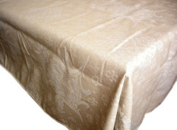 French Jacquard tablecloth, (sunflowers. naturel) - Click Image to Close